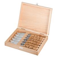 Набор в деревянной коробке из 6 ножей Opinel №8 Animalia, нержавеющая сталь, рукоять дуб, гравировка, 001637 001637 от прозводителя Opinel