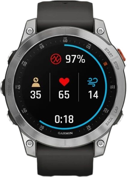 Garmin Epix (Gen 2) - 47 мм Standard | Slate Steel with Black Band