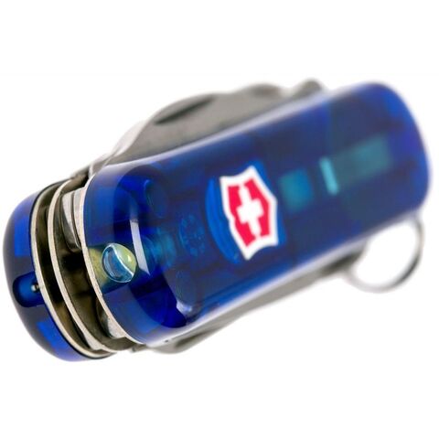 Нож-брелок Victorinox Classic Midnite Manager, 58 мм, 10 функций, синий полупрозрачный 0.6366.T2 от прозводителя Victorinox