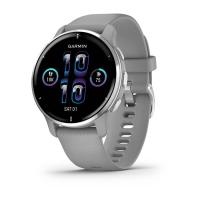 Garmin Venu 2 Plus серые с серебристым безелем и силиконовым ремешком 010-02496-10 от прозводителя Garmin