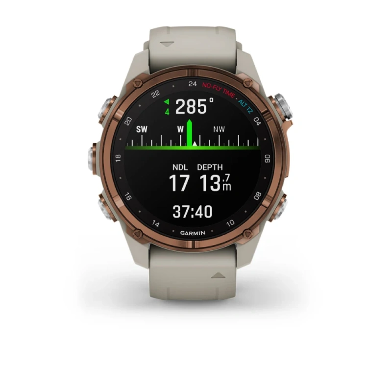 Garmin Descent Mk3i - 43 мм | Bronze PVD/French grey silicone band