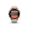 Garmin Fenix 8 - 43 мм AMOLED | Sapphire | Soft Gold with Fog grey/dark sandstone silicone band