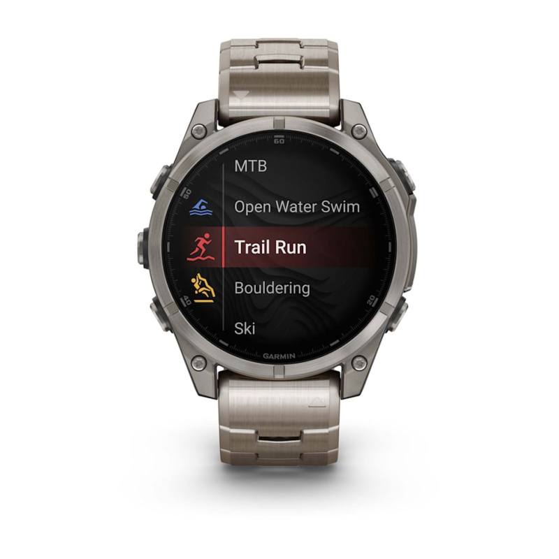 Garmin Fenix 8 - 47 мм AMOLED | SAPPHIRE | Titanium with Vented titanium bracelet