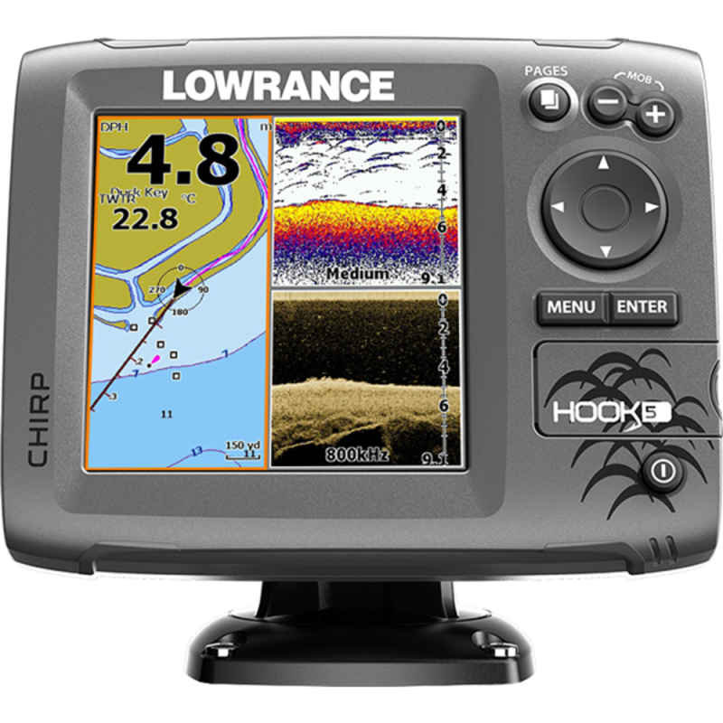 Lowrance HOOK-5 Mid/High/DownScan™
