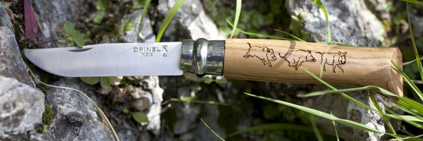 Нож Opinel №8 Animalia, нержавеющая сталь, рукоять дуб, гравировка кабан, 001624 001624 от прозводителя Opinel