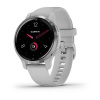 Garmin Venu 2s - 40 мм Премиум-функции | Silver Stainless Steel Bezel with Mist Grey Case and Silicone Band