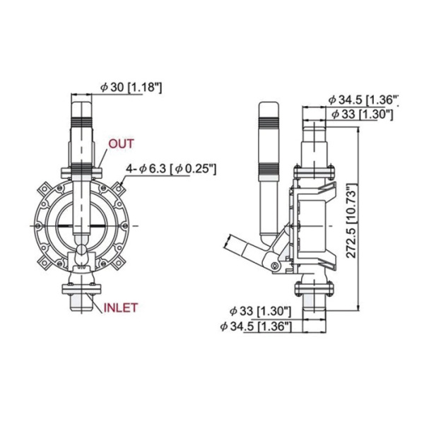 Насос осушительный ручной 720GPH 71601 от прозводителя TMC