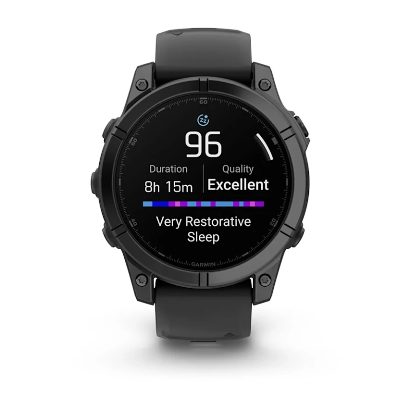 Garmin Fenix E - 47 мм AMOLED | Slate grey steel with Black silicone band