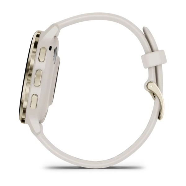 Garmin Venu 3s - 41 мм | Soft gold stainless steel bezel with ivory case and silicone band