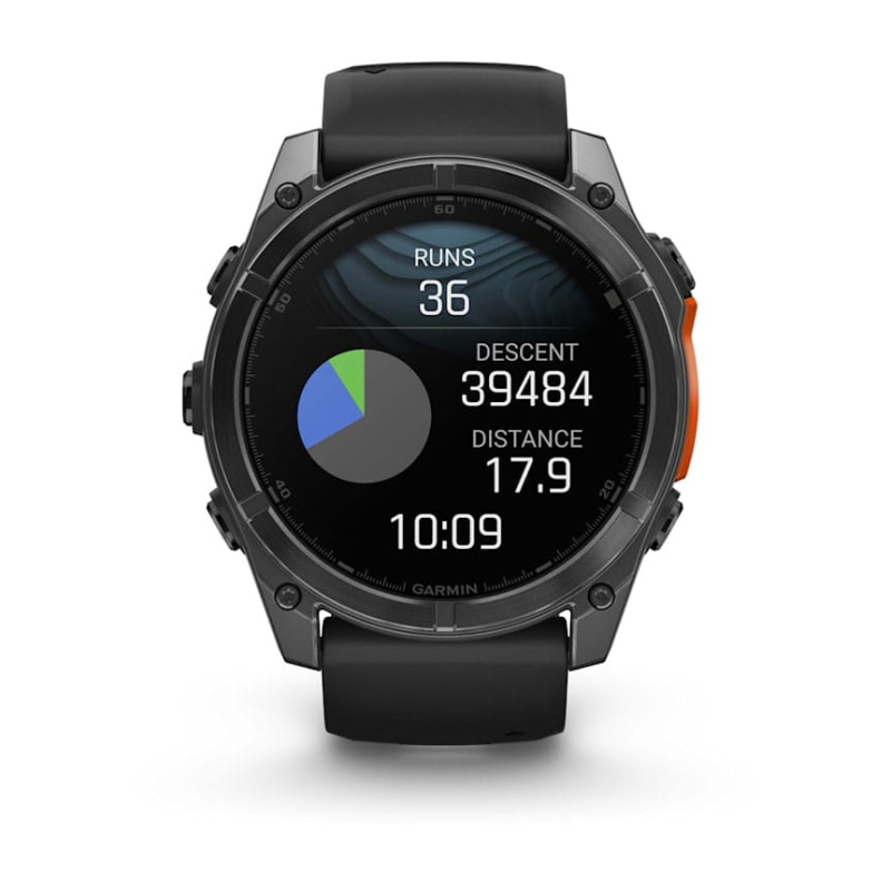 Garmin Fenix 8 - 51 мм AMOLED | Slate grey with Black silicone band