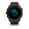 Garmin Fenix 8 - 51 мм AMOLED | Carbon grey DLC with Black/pebble grey silicone band