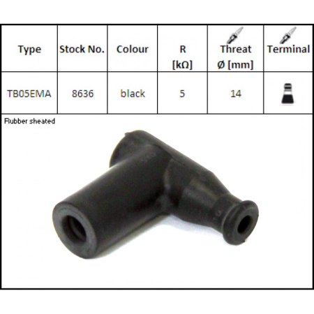 TB05EMA Колпачок свечи зажигания 8636 от прозводителя NGK