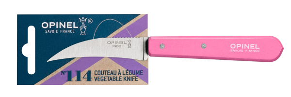 Нож столовый Opinel №114, деревянная рукоять, блистер, нержавеющая сталь, розовый 002037 002037 от прозводителя Opinel
