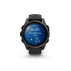 Garmin Fenix 8 - 43 мм AMOLED | Sapphire | Carbon grey DLC titanium with Black/pebble grey silicone band