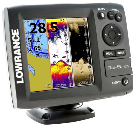Lowrance Elite 5 HDI (83/200+455/800 кГц)