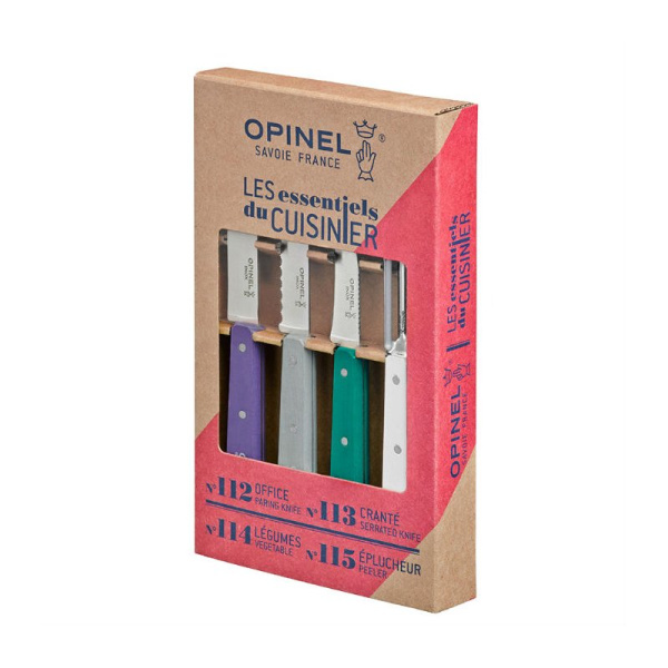 Набор ножей Opinel Les Essentiels Art deco, нержавеющая сталь, (4 шт./уп.), 001939 001939 от прозводителя Opinel