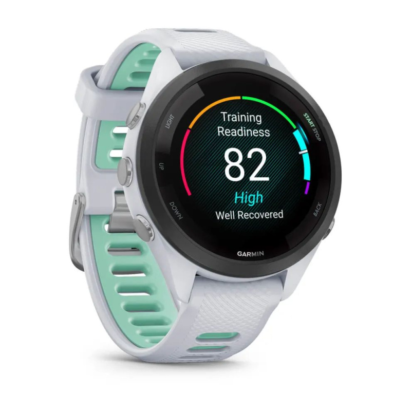 Garmin Forerunner 265s - 42 мм | Black Bezel with Whitestone Case and Whitestone/Neo Tropic Silicone Band